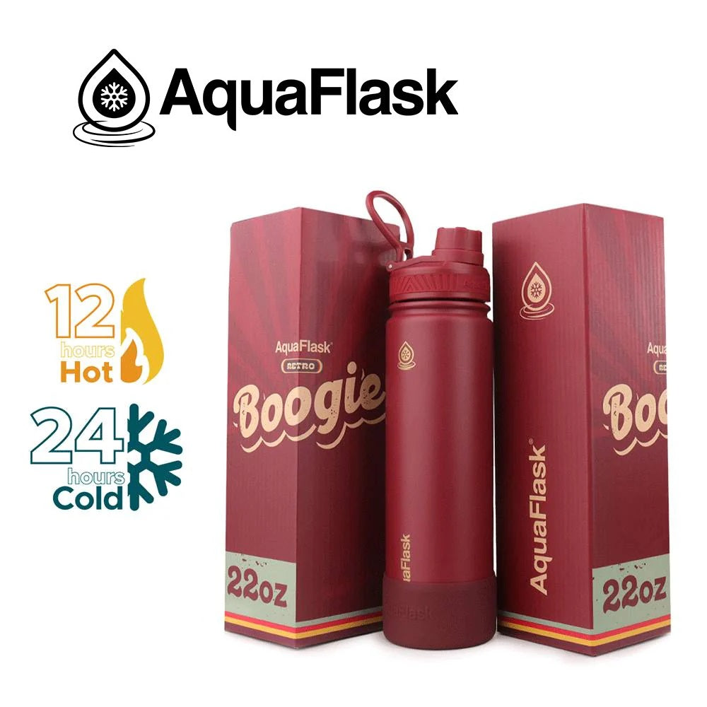 Aqua Flask Boogie Retro Collection 22oz – Wine Red